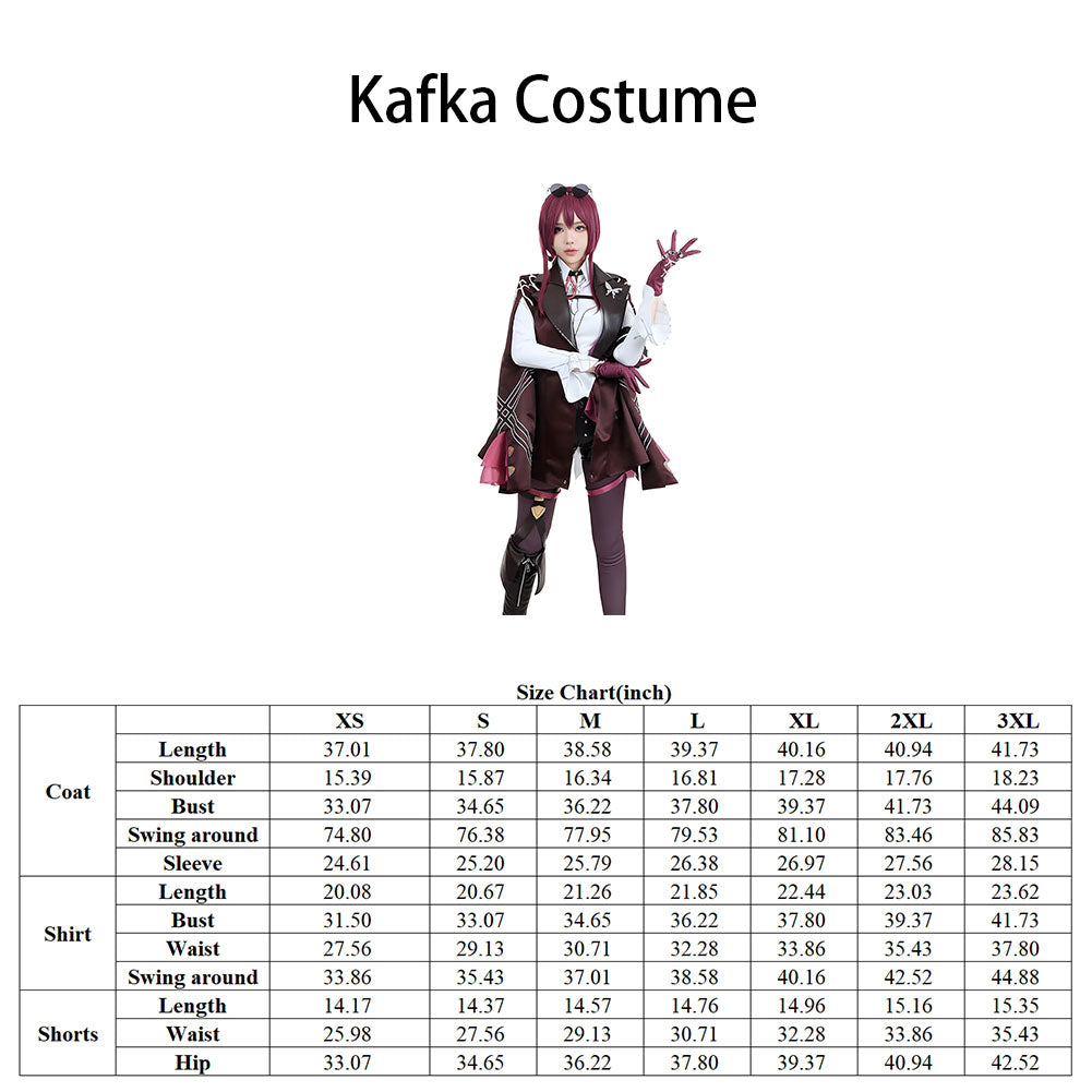 Kafka Costume Set Honkai: Star Rail Cosplay