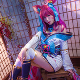 Soul lotus Ahri Cosplay League of Legends Soul Lotus Nine-tailed Fox Costume Set LOL