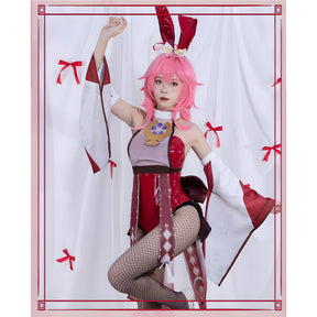 Genshin Impact cos clothing Narukami Grand Shrine Yae Shenzi cosplay bunny girl anime game costume female complete set