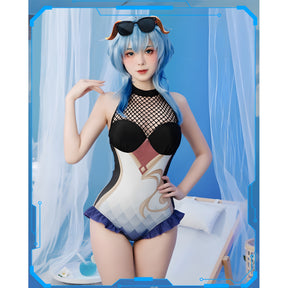 Ganyu Genshin impact costume Original God cos suit Wang Xiaomei fan swimsuit Ganyu cosplay costume anime game Coconut Sheep full set c suit female