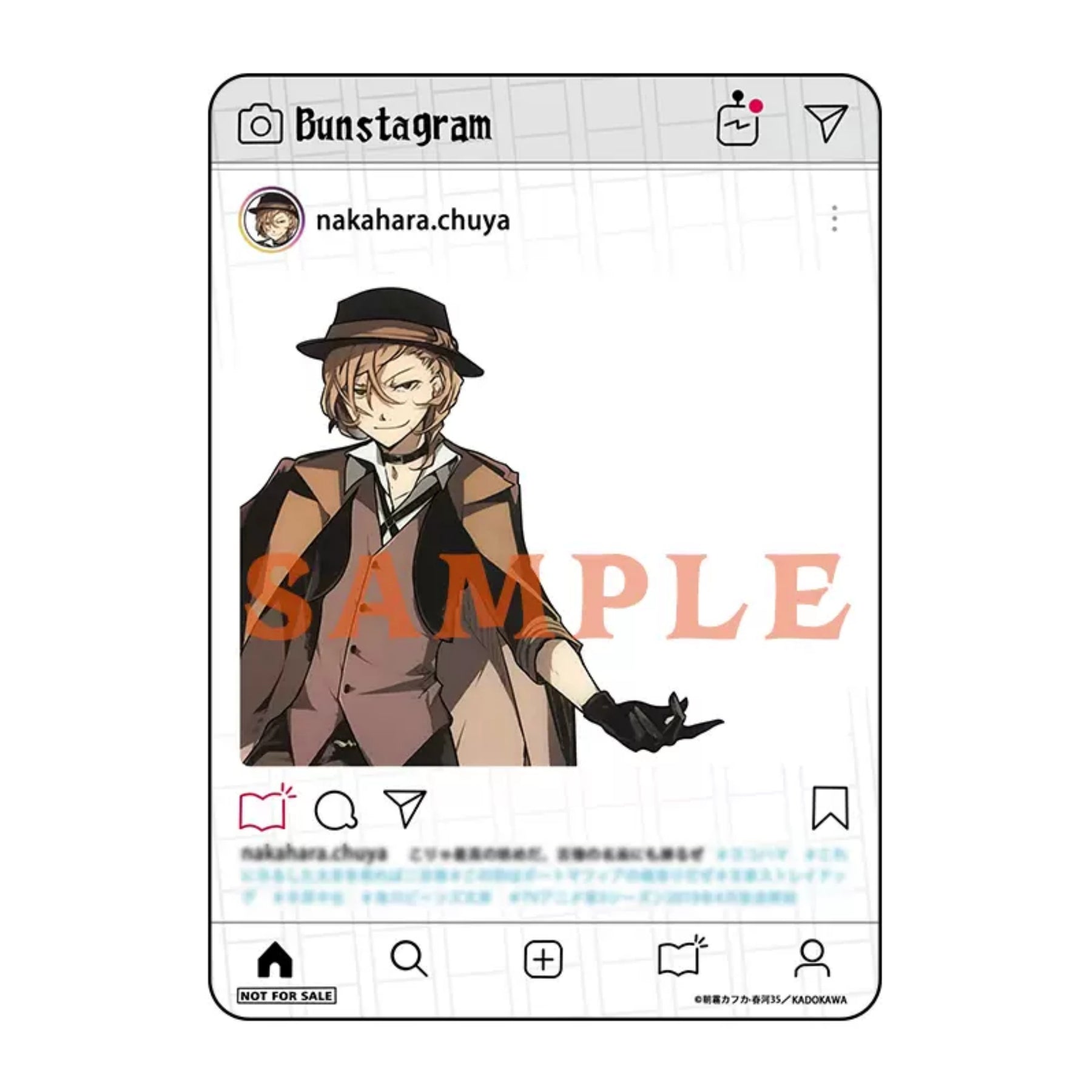 Bungo Stray Dogs Accessories, Osamu Dazai Nakahara Nakaya, SNS Futo cards, Limited Appendix Anime Accessories