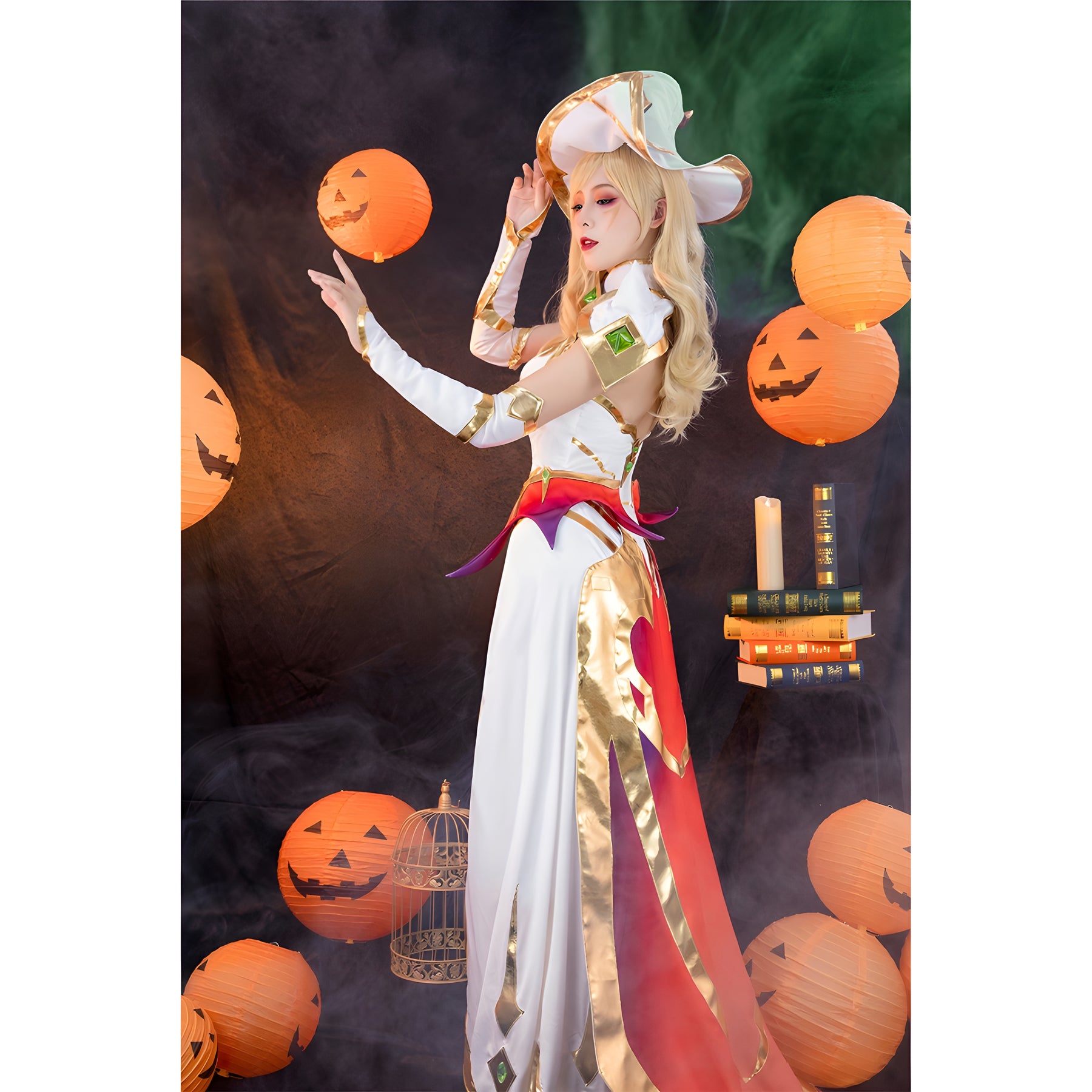 Fallen Angel Morgana Cosplay League of Legends Charm Witch Ultimate Costume Set LOL