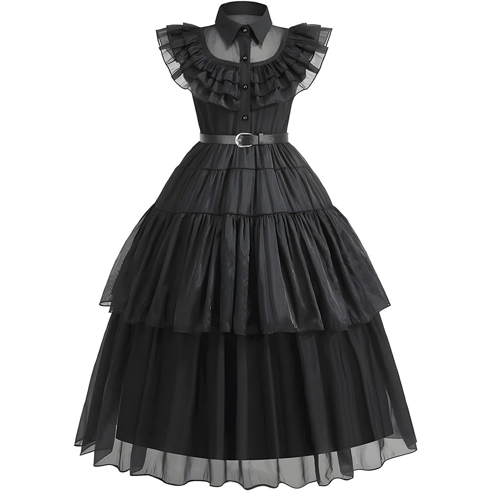 Wednesday Addams Costume Dress for Girls Halloween Costume Cosplay Party