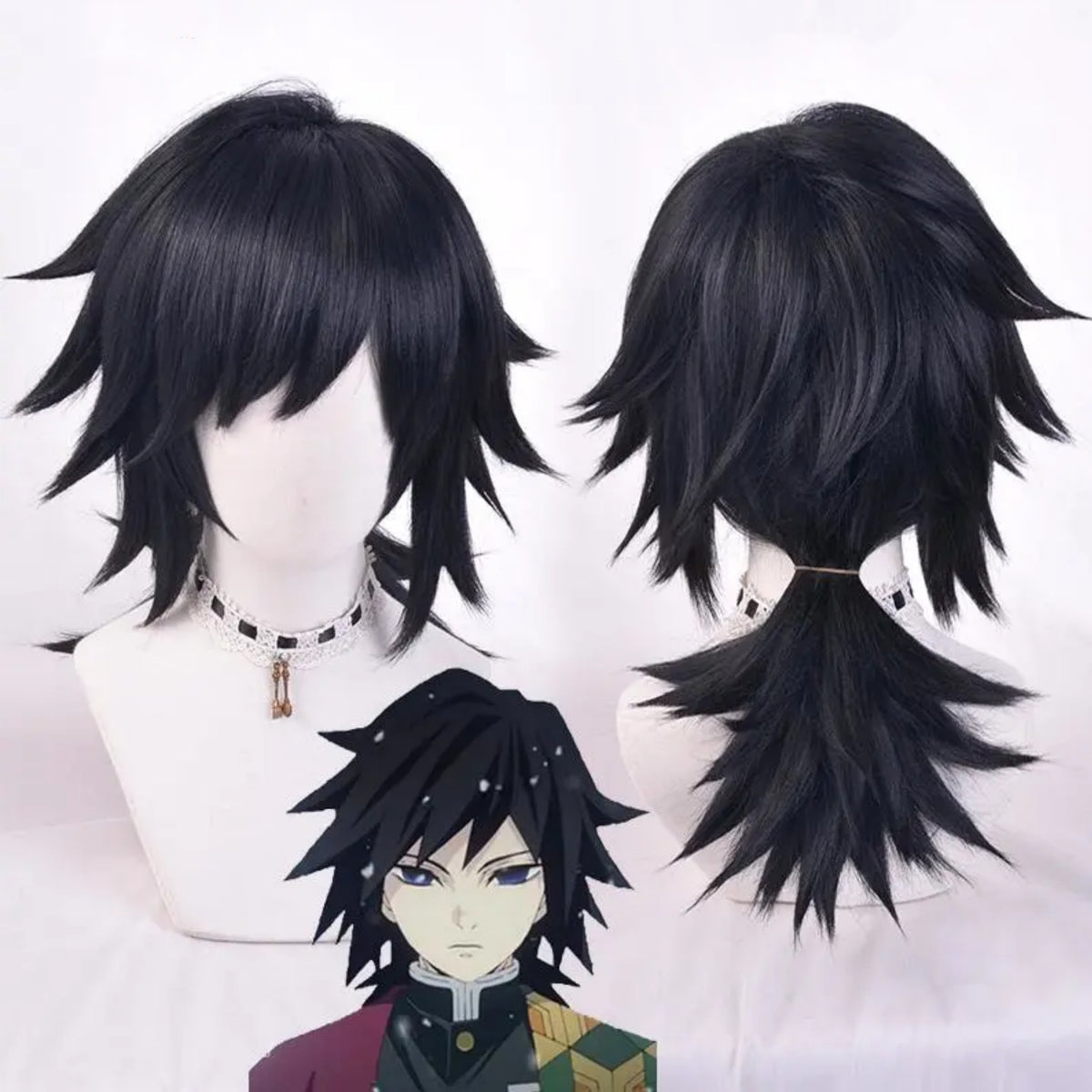 Yoshiyuki Tomioka Giyu Wig Costume Set Demon Slayer Demon Slayer