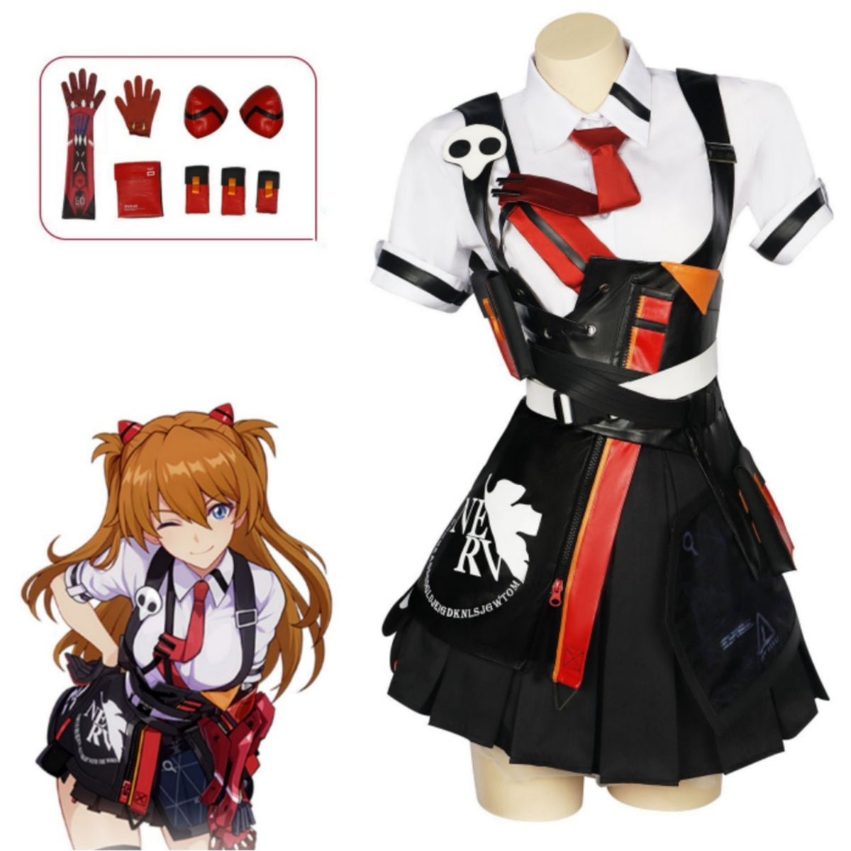 Asuka Langley Soryu Costume Set Eva Cosplay