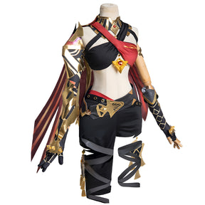 Genshin Impact Dixiya cos clothes Gold plated brigade Tehia black leather imperial sister cosplay game clothes female