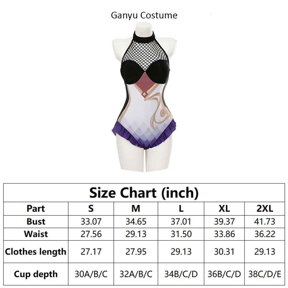 Ganyu Genshin impact costume Original God cos suit Wang Xiaomei fan swimsuit Ganyu cosplay costume anime game Coconut Sheep full set c suit female