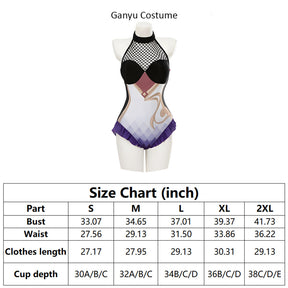 Ganyu Genshin impact costume Original God cos suit Wang Xiaomei fan swimsuit Ganyu cosplay costume anime game Coconut Sheep full set c suit female