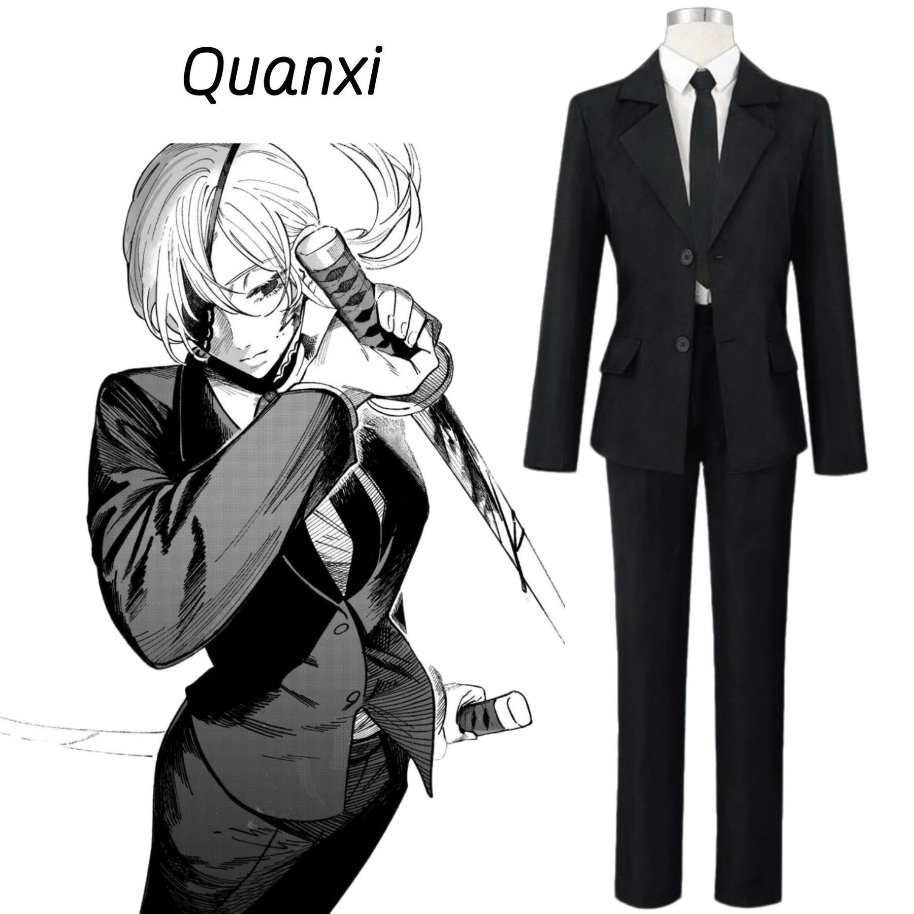 Quanxi Costume Set Chainsaw Man Cosplay