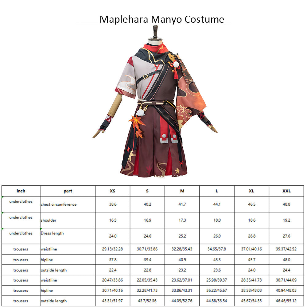 Genshin Maplehara Manyo cos clothing Inazuma Castle Manyo friends anime game cosplay costume male ready stock