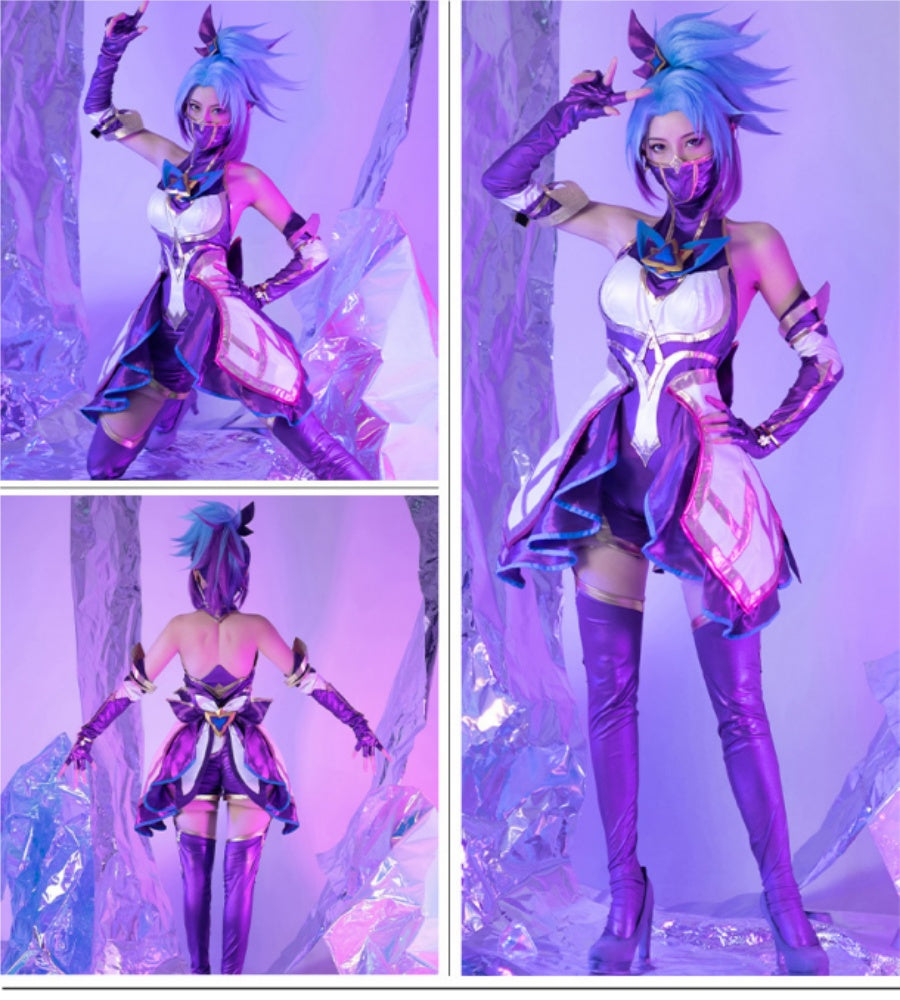 LOL Akali Cosplay League of Legends Costume Star Guardian Akali Costume Set