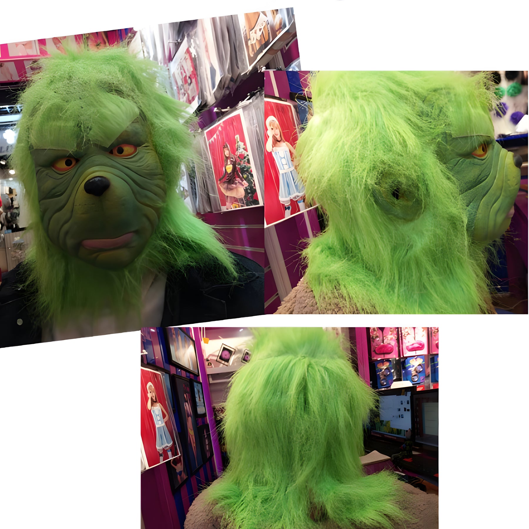 Green Monster Mask Costume Accessories for Christmas Cosplay