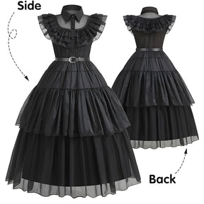 Wednesday Addams Costume Dress for Girls Halloween Costume Cosplay Party