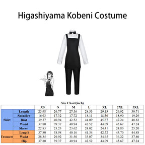 Higashiyama Kobeni Costume Set Chainsaw Manchain Saw Man Cosplay