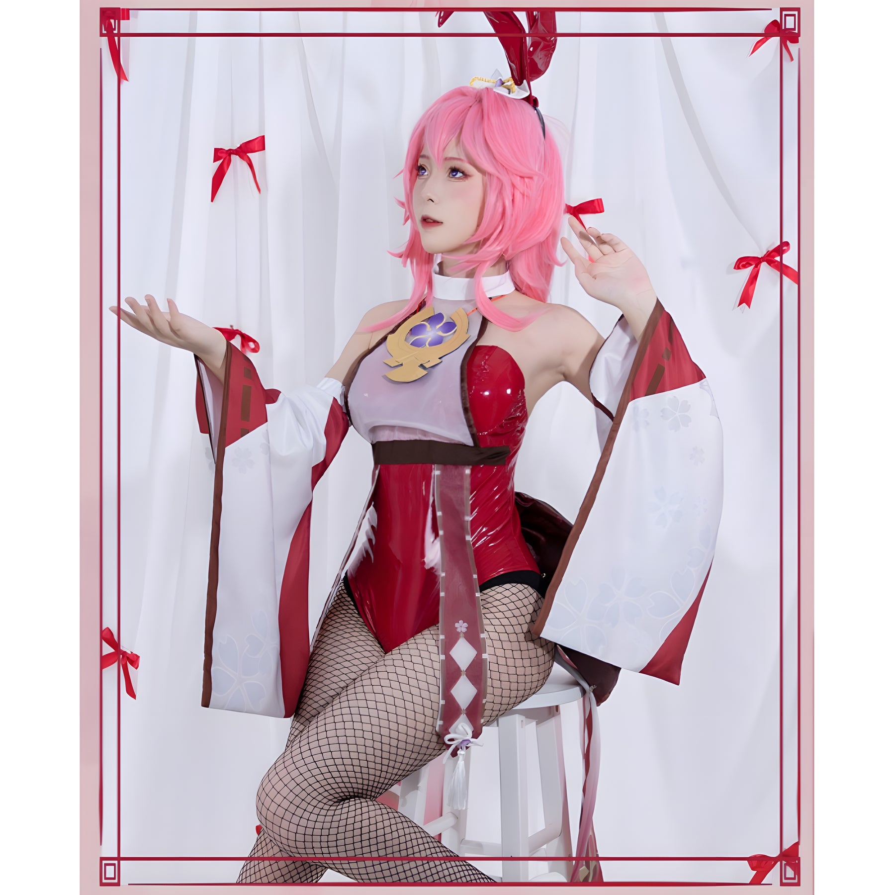 Genshin Impact cos clothing Narukami Grand Shrine Yae Shenzi cosplay bunny girl anime game costume female complete set