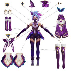 LOL Akali Cosplay League of Legends Costume Star Guardian Akali Costume Set