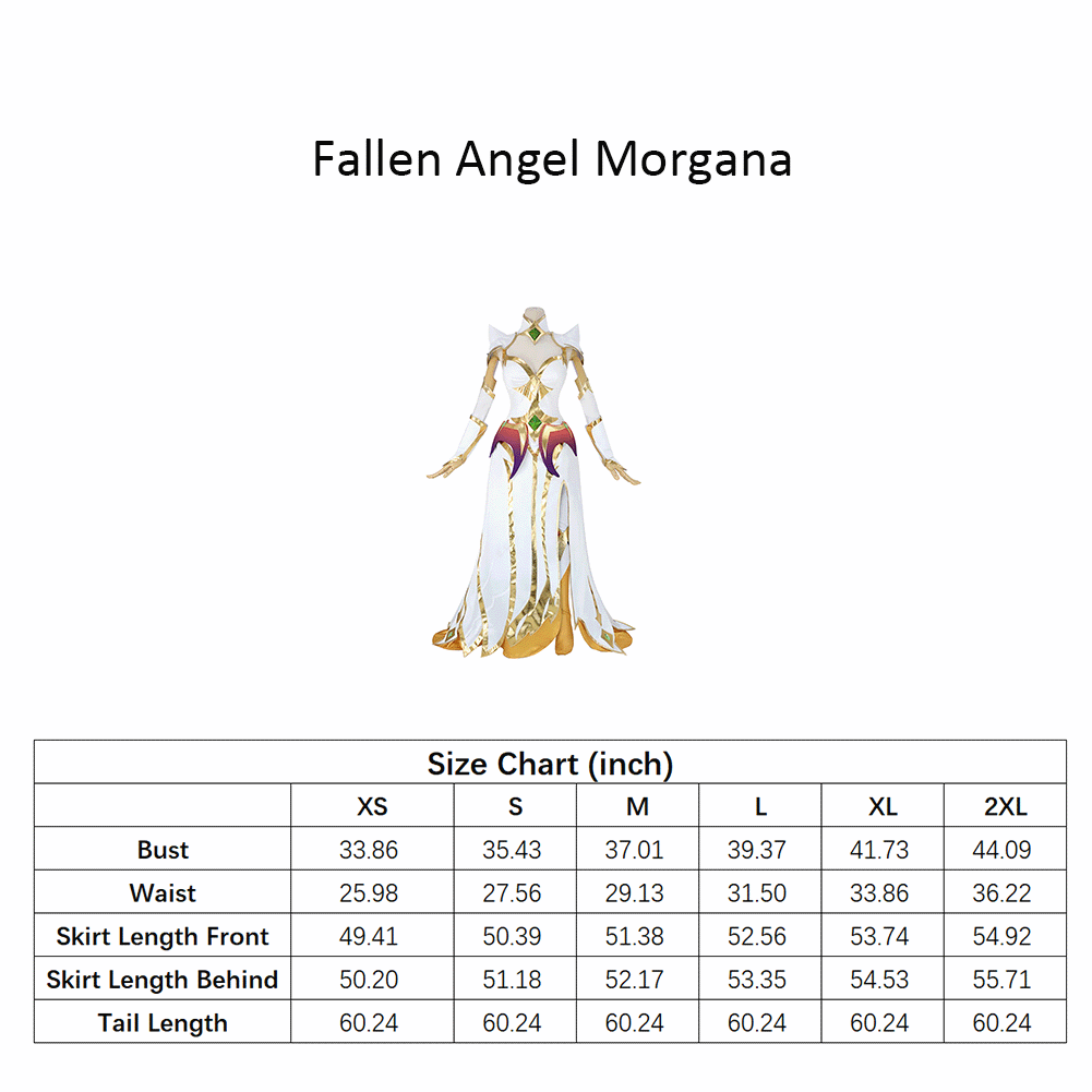 Fallen Angel Morgana Cosplay League of Legends Charm Witch Ultimate Costume Set LOL