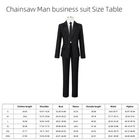 Chainsaw Man Business Suit Costume Set Chain Saw Man Cosplay