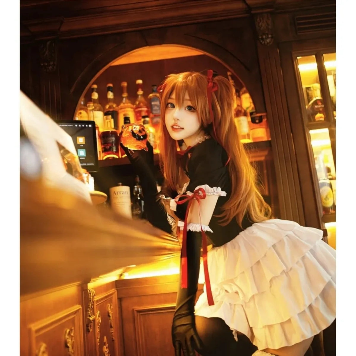 Neon Genesis Evangelion EVA Goth Asuka Cosplay Suit Lolita Skirt Dress Lolita Skirt