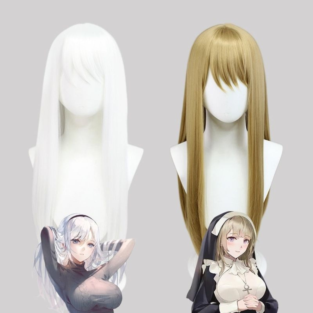 Nun Wig Costume Set Nun'e Goun Cosplay