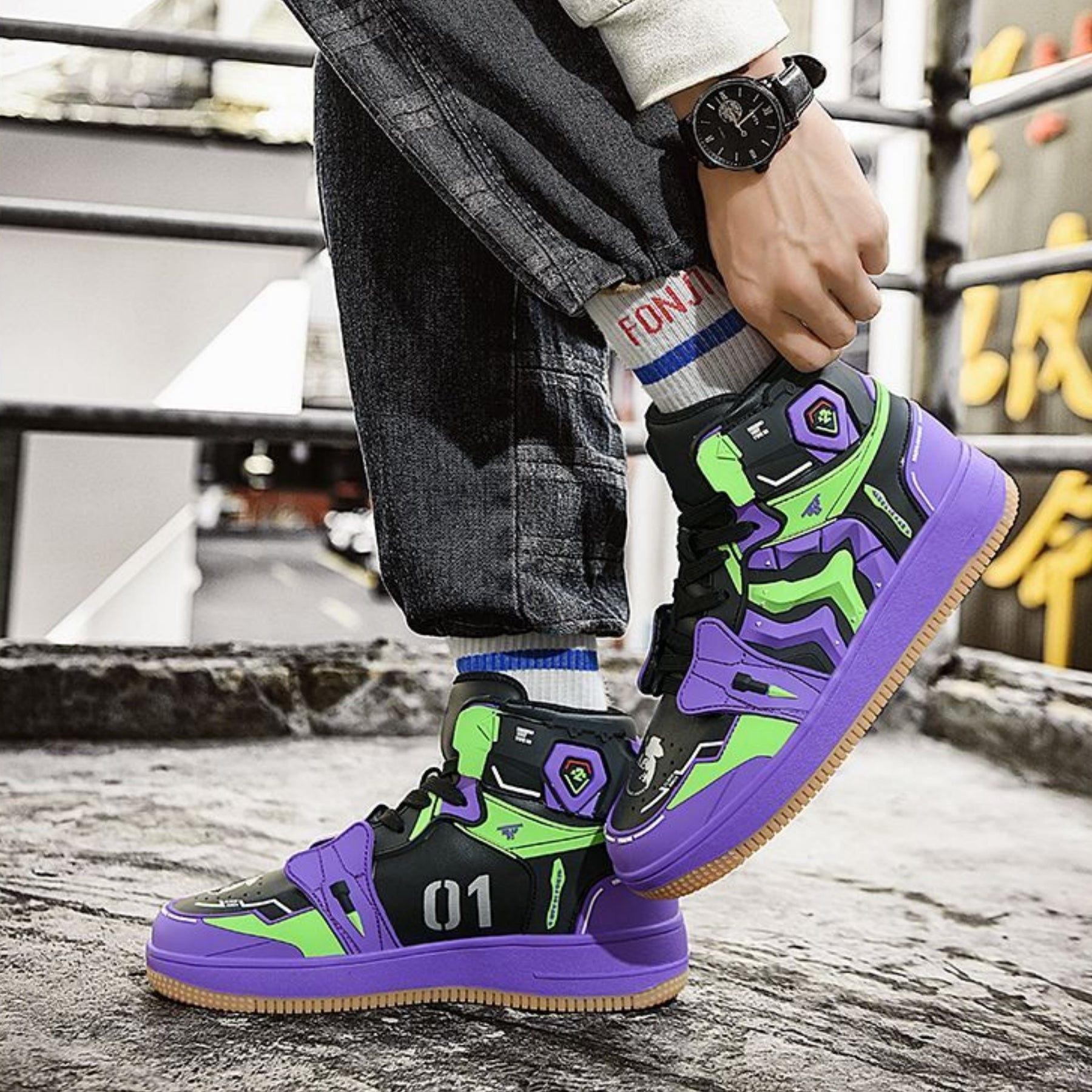 EVA Neon Genesis Evangelion High Top Comfortable Mantis Shoes Kamen Rider Shoes Anime Accessories