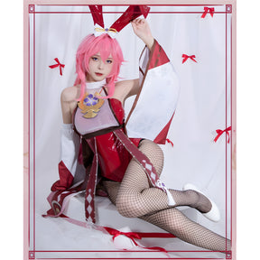 Genshin Impact cos clothing Narukami Grand Shrine Yae Shenzi cosplay bunny girl anime game costume female complete set