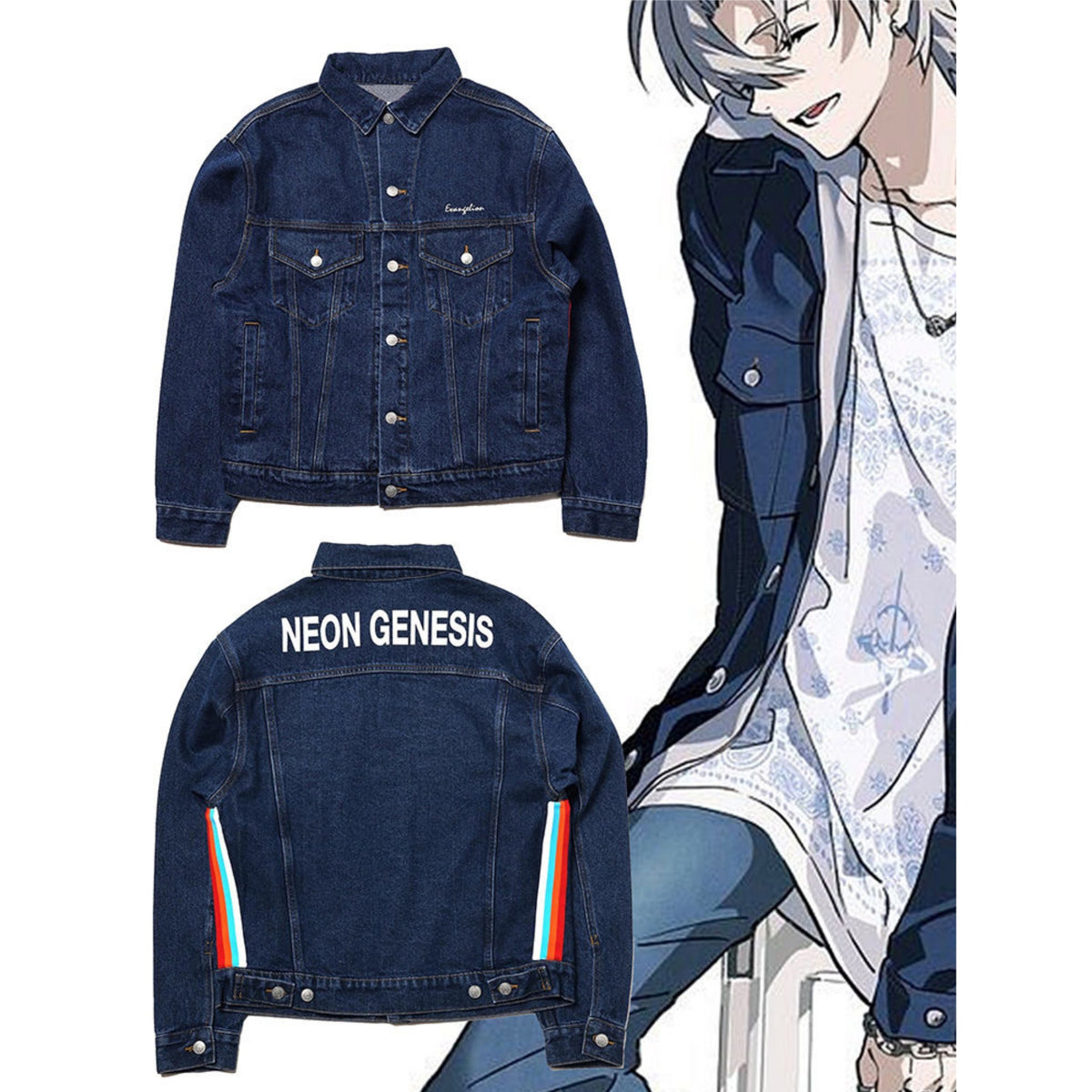 Nagisa Kaworu Jean EVA Joint Denim Jacket