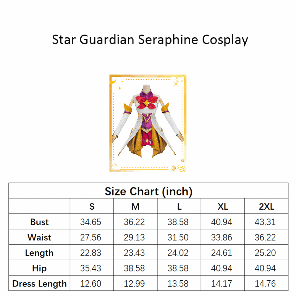 Star Guardian Seraphine Cosplay League of Legends Cosplay Star Guardian Costume Suit LOL