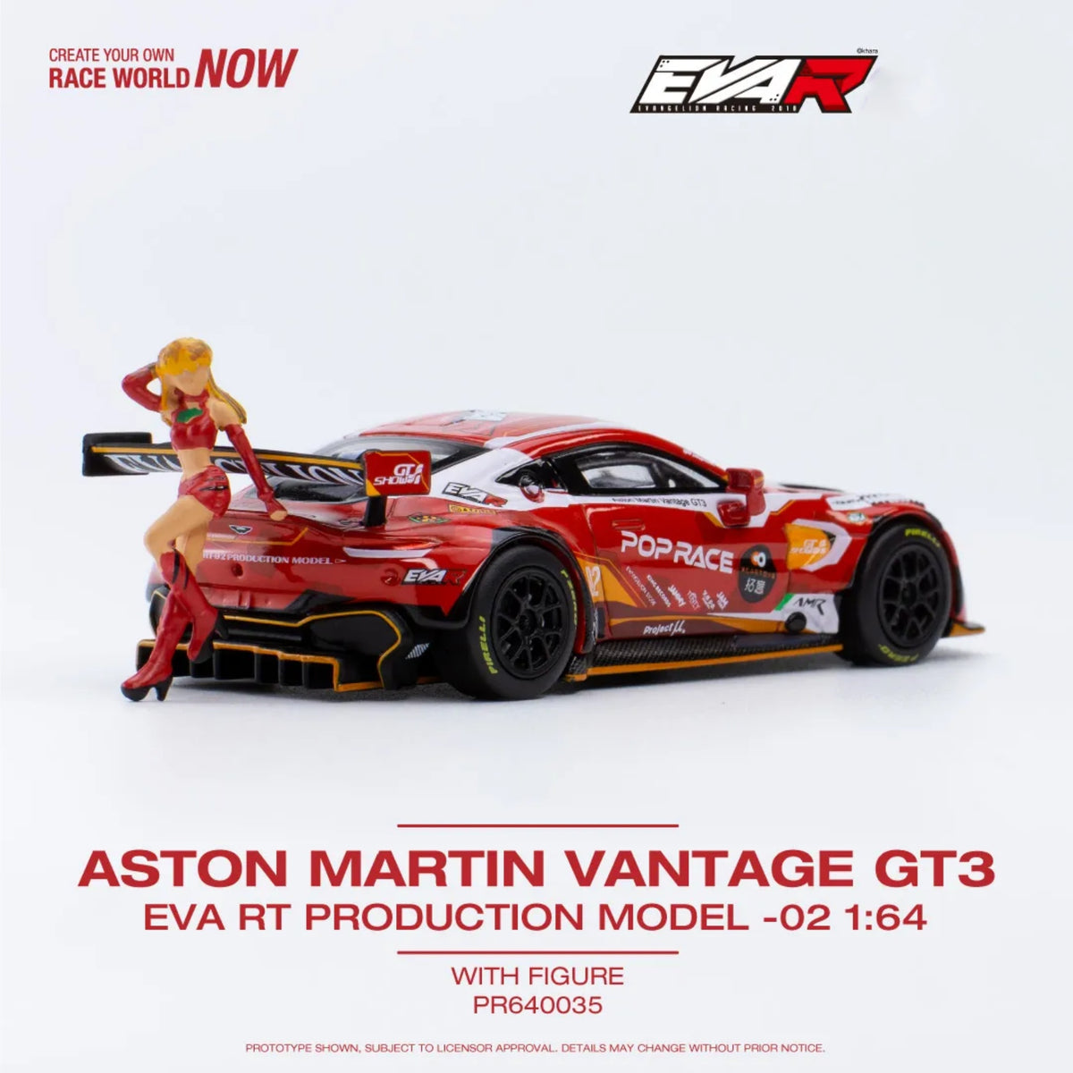 Asuka Aston Martin No. 2 1:64 Tuoyi GT3 EVA Alloy No. 2 with Doll and Acrylic