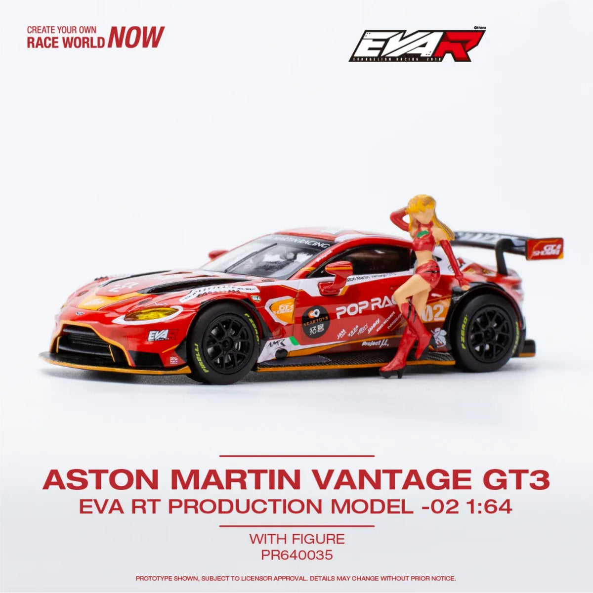 Asuka Aston Martin No. 2 1:64 Tuoyi GT3 EVA Alloy No. 2 with Doll and Acrylic