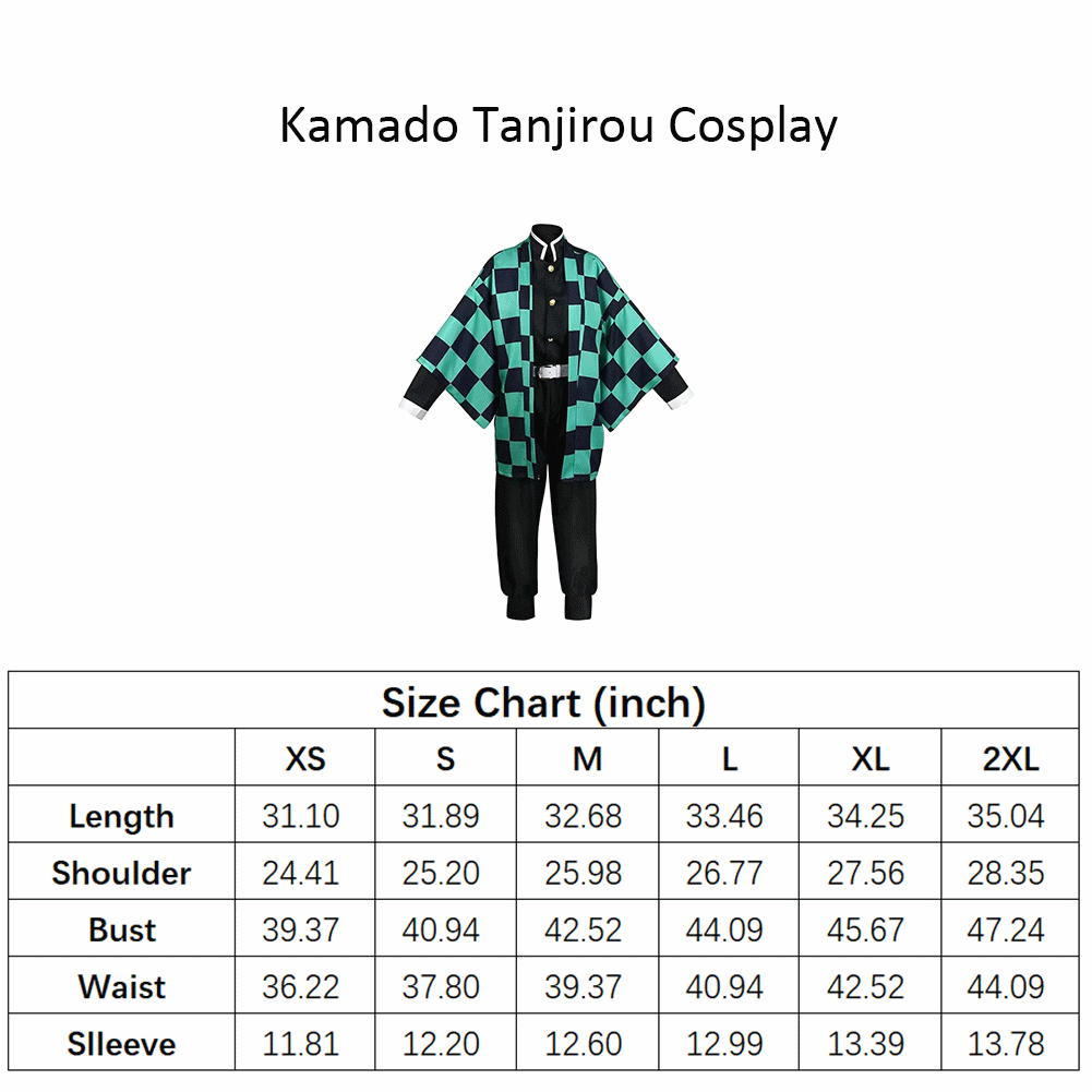 Kamado Tanjirou Costume Set 鬼滅の刃 Demon Slayer Cosplay