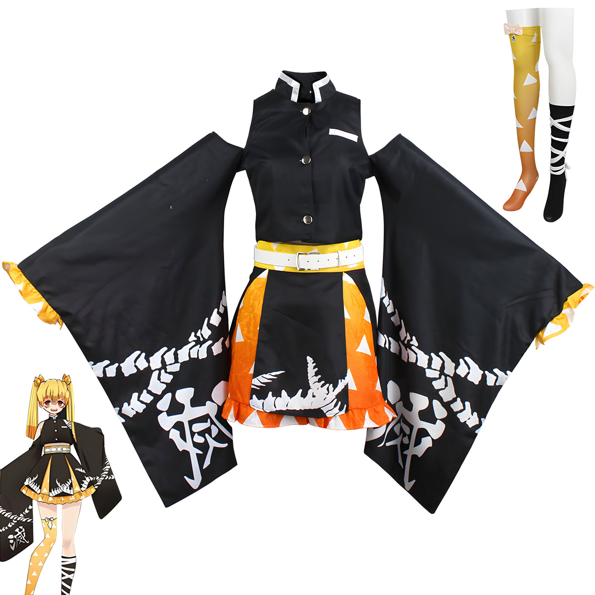 Agatsuma Zentoki Agatsuma Zentoki Costume Set Demon Slayer: Kimetsu no Yaiba Cosplay