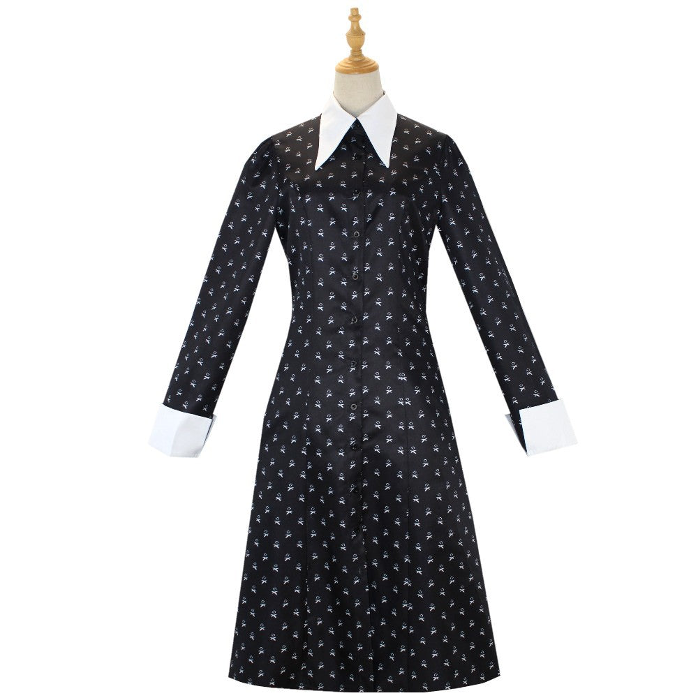 Wednesday Addams Costume Dress for Girls Halloween Costume Cosplay Party