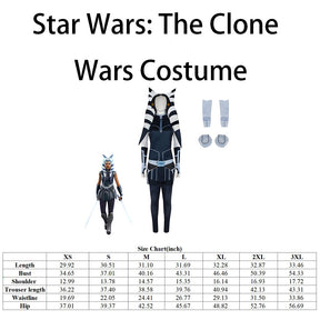 Ahsoka Tano Cosplay Star Wars: The Clone Wars Costume Set with Hat Party Chirstmas Halloween