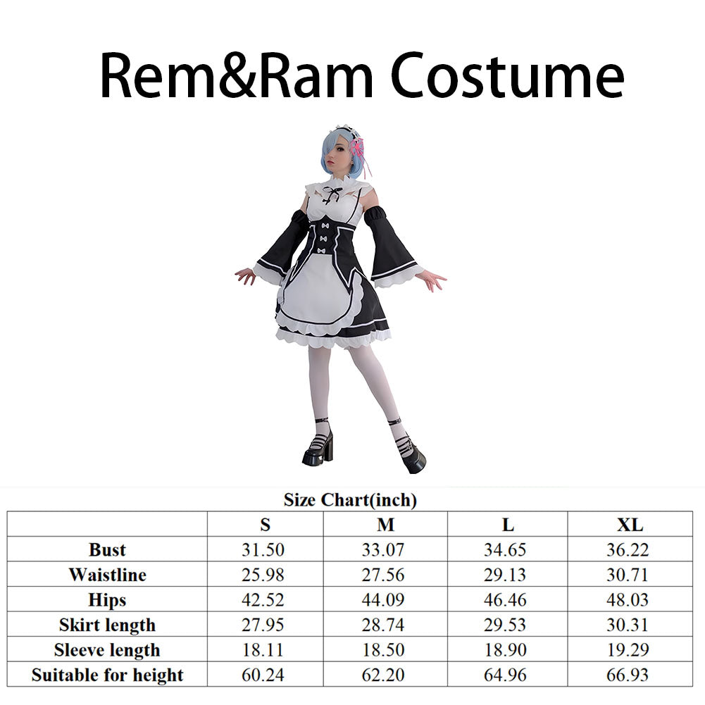 Ram Rem Costume Set Re: Zero Life in Another World from Zero Re: Zero Cosplay