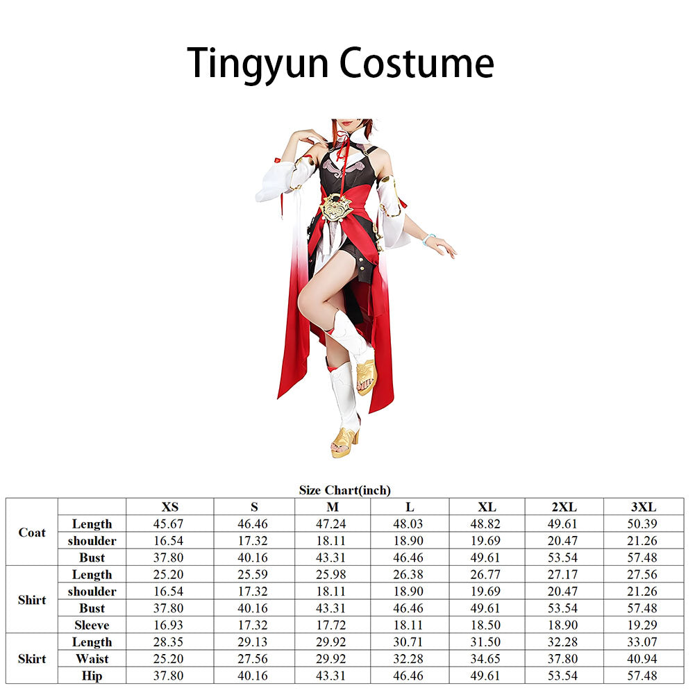 Tingyun Cosplay Tingyun Honkai Star Rail Cosplay Adult Anime Cosplay Costume for Women